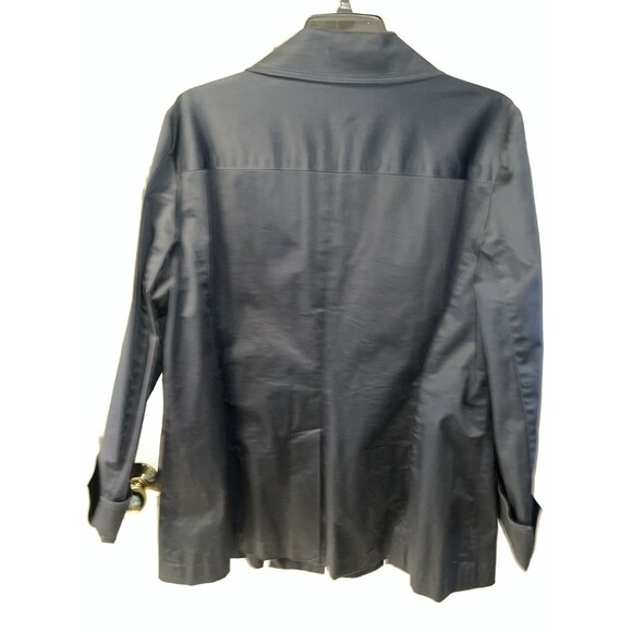 Kate Hill Jacket Womens Sz 14 Navy Blazer One Button Career Nautical Stretch New - Picture 8 of 9